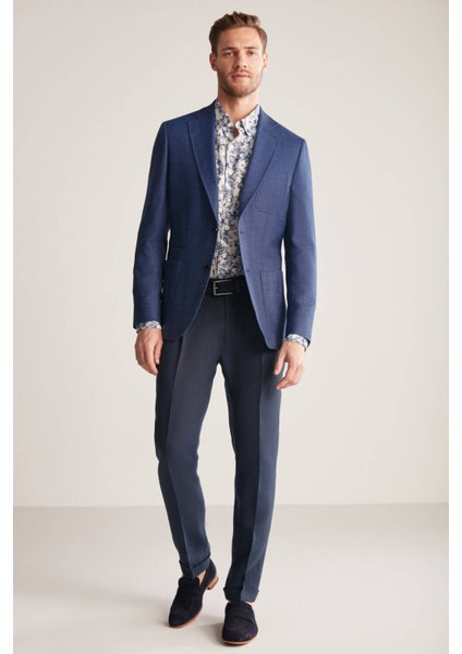 Keten-Ipek Karışım Lacivert Yazlık Blazer Ceket fiyatları