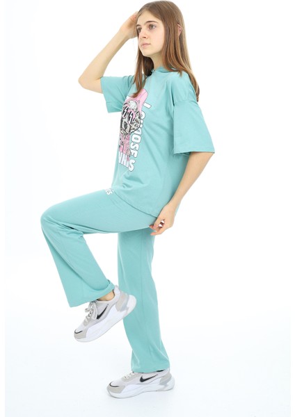 Kız Çocuk Kapüşonlu Yazlık Takım 9-14 Yaş LX301 modelleri