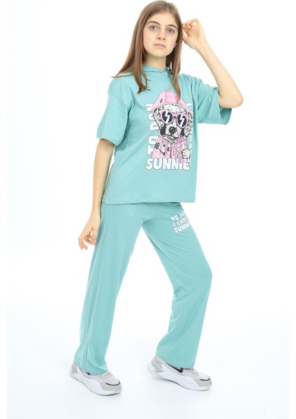 Kız Çocuk Kapüşonlu Yazlık Takım 9-14 Yaş LX301 fırsatları