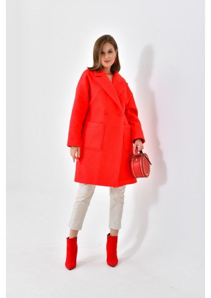 Ftz Women Kadın Kaşe Kaban Kırmızı fiyatları