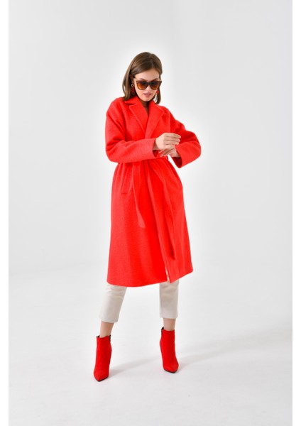 Ftz Women Kadın Kaşe Kaban Kırmızı fırsatları