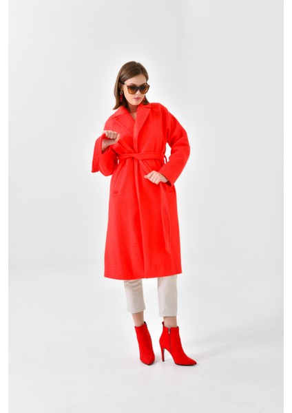 Ftz Women Kadın Kaşe Kaban Kırmızı indirimleri