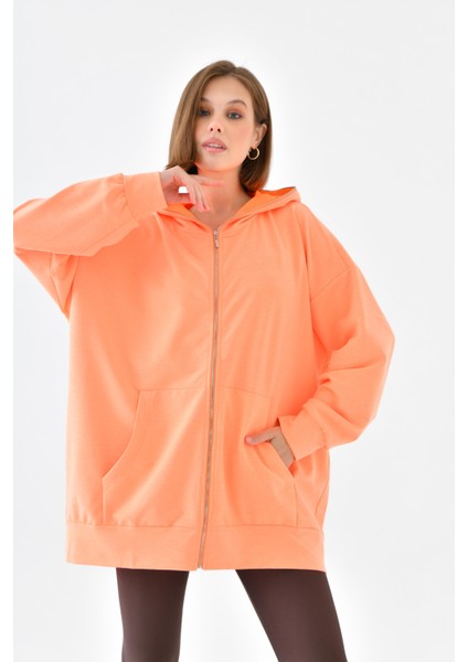 Ftz Women Kadın Fermuarlı Sweat N.oranj modelleri