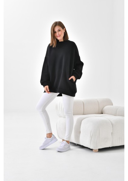 Ftz Women Kadın 3 Ip Şardonlu Sweatshirt Siyah indirimleri
