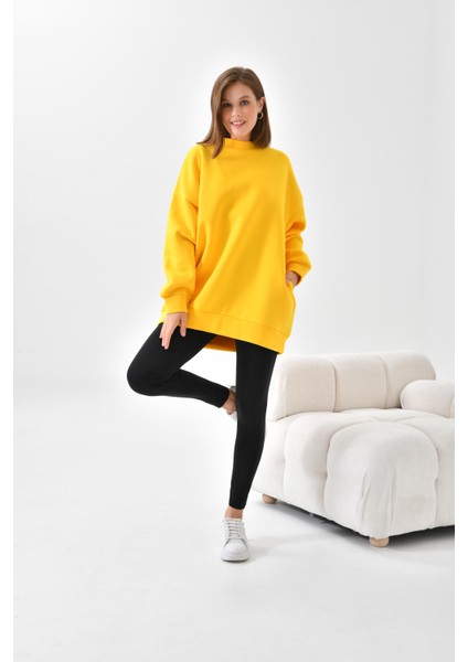 Ftz Women Kadın 3 Ip Şardonlu Sweatshirt Sarı