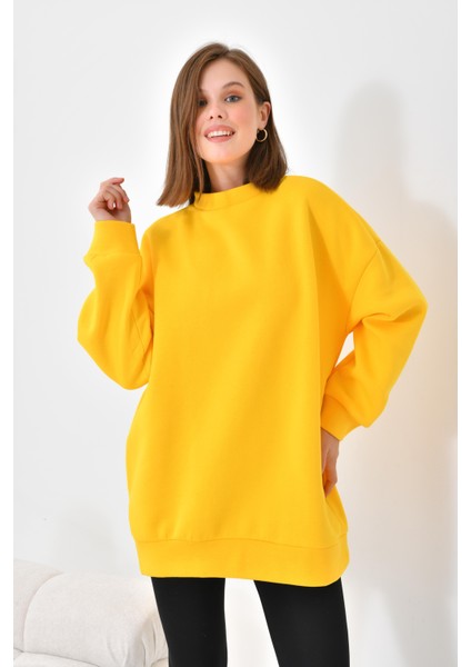 Ftz Women Kadın 3 Ip Şardonlu Sweatshirt Sarı modelleri