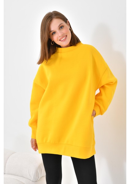 Ftz Women Kadın 3 Ip Şardonlu Sweatshirt Sarı fırsatları