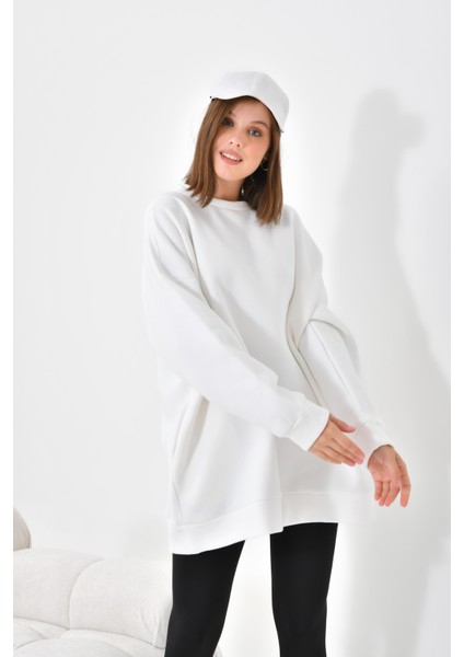 Ftz Women Kadın 3 Ip Şardonlu Sweatshirt Ekru modelleri