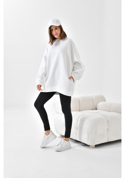Ftz Women Kadın 3 Ip Şardonlu Sweatshirt Ekru indirimleri