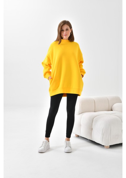 Ftz Women Kadın 3 Ip Şardonlu Sweatshirt Sarı