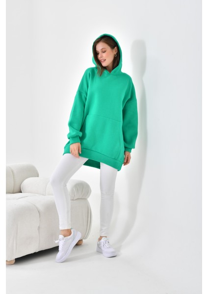 Ftz Women Kadın 3 Ip Şardonlu Kapüşonlu Sweatshirt Benetton