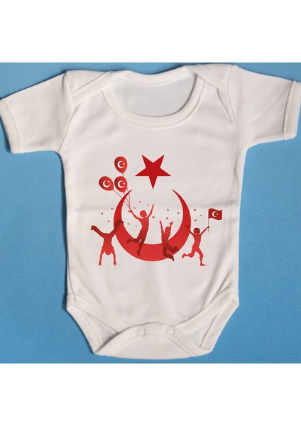 Patobaby Pamuklu Bebek Zıbını Türk Bayrağı Temalı