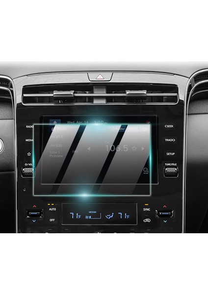Hyundai 2022-2024 Tucson Se, Sel, Xrt Blue 2023 Tucson Plug-In Hybrid Essentail N-Line 2022-2024 Santa Cruz Se/sel/sel/night/premium 8 Inch Navigation Için 9h Nano Ipg Proactive Ekran Koruyucu