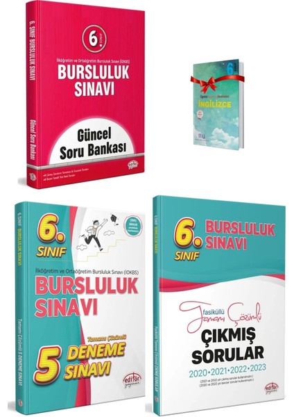 Editör Yayınları 6. Sınıf Bursluluk Sınavı Soru Bankası Deneme ve Çıkmış Sorular Seti