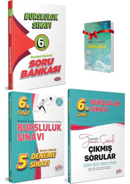 Editör Yayınları Bursluluk Sınavı 6. Sınıf Bursluluk Sınavı Soru Bankası Deneme ve Çıkmış Sorular Seti