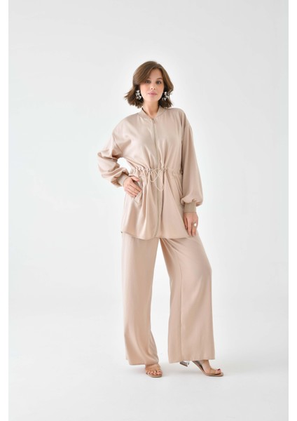 Kadın Ribana Modal Takım Beige modelleri
