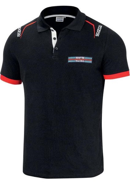 Martini Racing Polo Embroıderıes Siyah T-Shirt M Beden