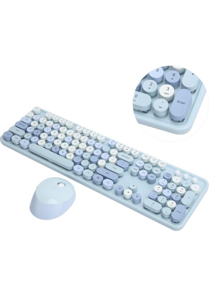 Mofii Sweet 104 Tuşlu Pc Notebook Macbook Uyumlu Renkli Klayve ve Mouse Set