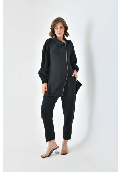 Kadın Modal Pantolonlu Takım Siyah