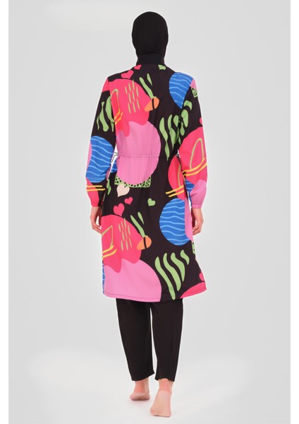 Sakura Desenli Uzun Tesettür Mayo fırsatları