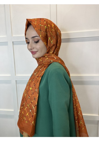 Pamuklu Soft Şal, Beyaz Ipek Geometrik Desenli Soft Şal 00999 fiyatları