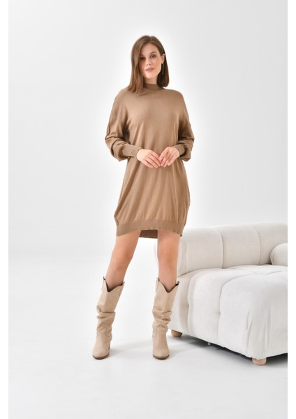 Kadın Basic Tunik Kahve
