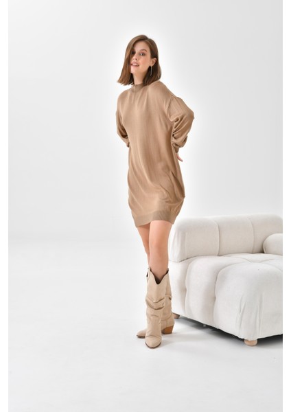 Kadın Basic Tunik Kahve