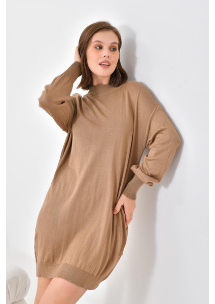 Kadın Basic Tunik Kahve