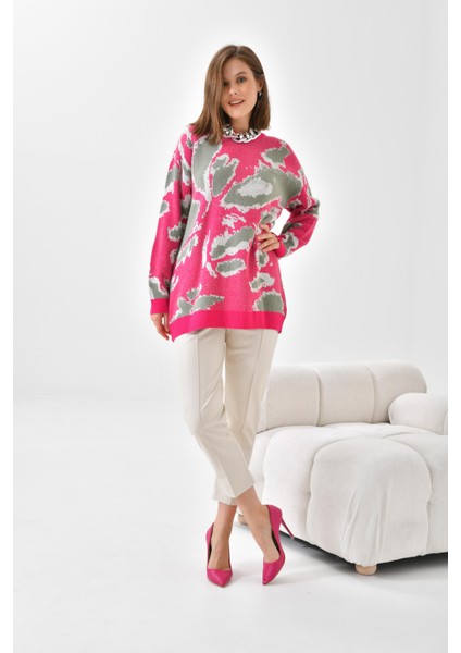 Ftz Women Kadın Triko Tunik Fuşya modelleri