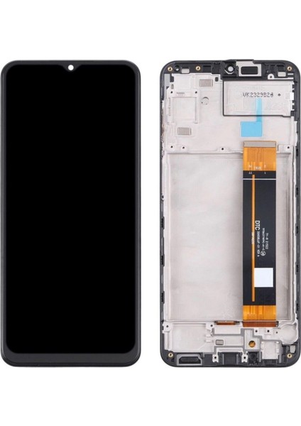 Samsung A23 A235 Uyumlu LCD Dokunmatik Ekran Çıtalı Siyah OLED
