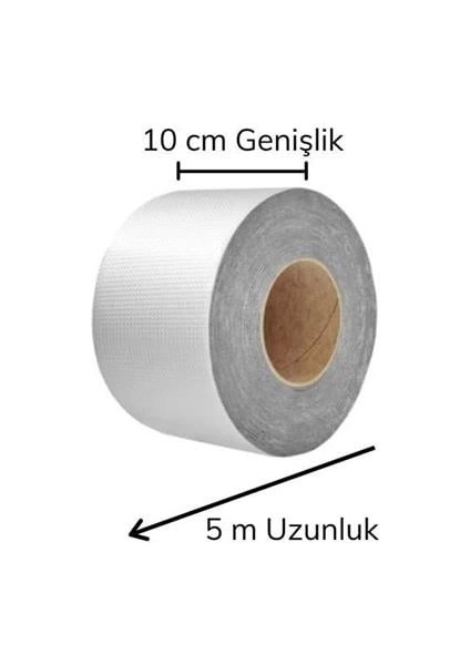 Yüksek Sıcaklık Dayanan Su Geçirmez Çatı Boru Duvar Çatlak Yapışkan Bant Folyo 5 mt x 10 cm modelleri