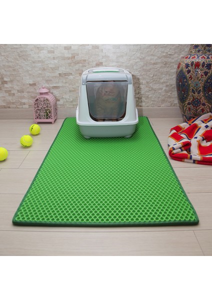 60X110 cm Kedi Tuvalet Önü Paspası Yeşil