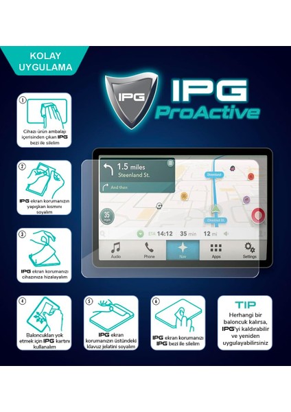 Peugeot 2022-2023 3008 Active Premium - Allure Premium - Gt 10 Inch Navigation Için 9h Nano Ipg Proactive Ekran Koruyucu, Pürüzsüz Cam Bitiş, Duyarlı Dokunmatik Hassasiyet, Darbeye Dayanıklı