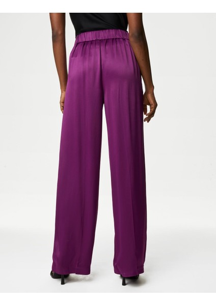 Marks & Spencer Wide Leg Saten Pantolon