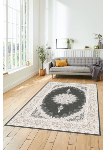 Dijital Kaymaz Yıkanabilir Göbekli Klasik Desen Mutfak Salon Halısı, Klasik-03-Vizon, indirimleri