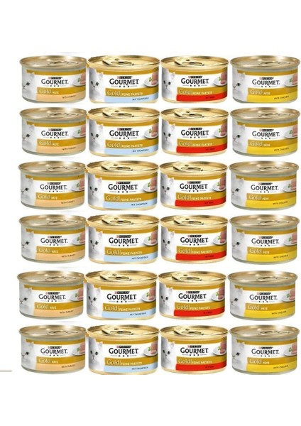 Purina Gourmet Gold Kıyılmış Karışık Kedi Konservesi 85GR 24LÜ