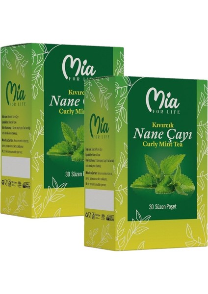 Mia For Life Spearmint Tea Kıvırcık Nane Çayı 30 Süzen Poşet 2 Adet