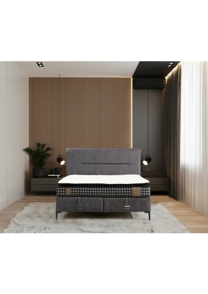 Iola Bedding Visage Baza Başlık Yatak Seti 100X200