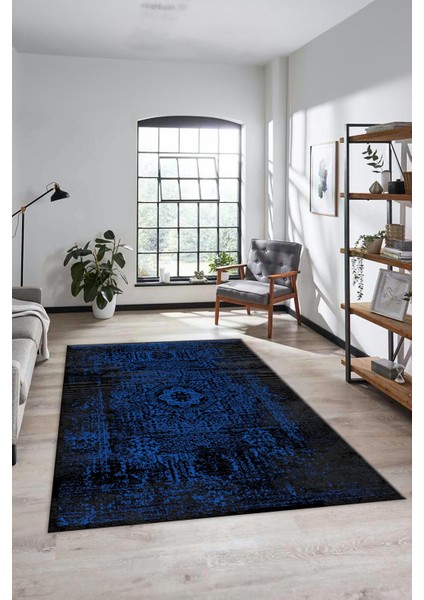 Renkli Klasik Desen Dijital Kaymaz Taban Yıkanabilir Yolluk Mutfak Salon Halısı, Klasik-12-Mavi, fırsatları