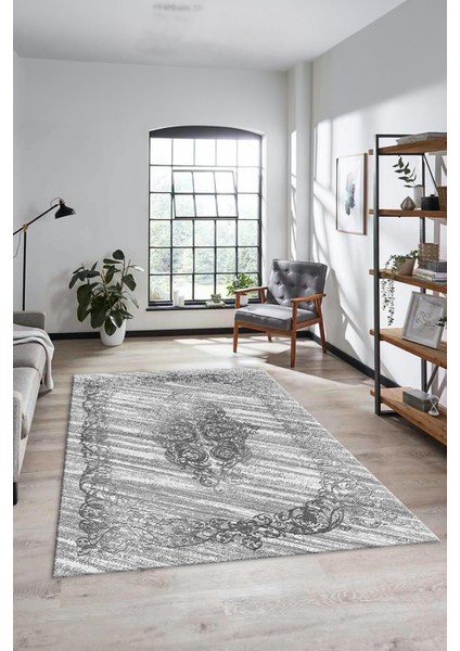 Klasik Desenli Dijital Kaymaz Taban Yıkanabilir Yolluk Mutfak Salon Halısı, Klasik-11-Gri, fırsatları