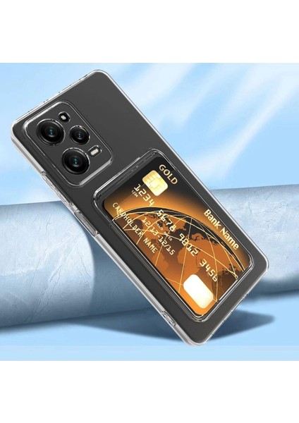 Xiaomi Redmi Note 12 Pro 5g Kılıf Kartlıklı Şeffaf Redclick Setra Clear Silikon Kapak