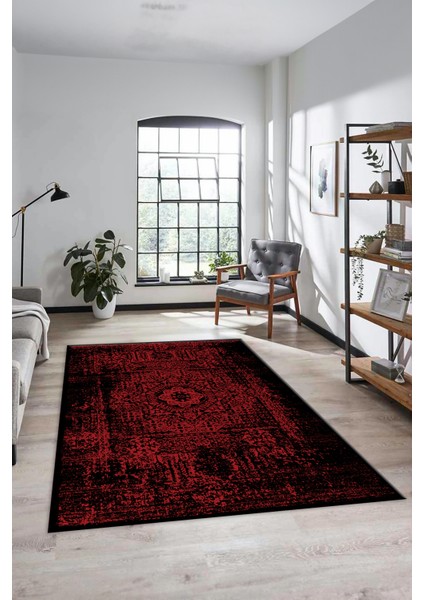 Renkli Klasik Desen Dijital Kaymaz Taban Yıkanabilir Yolluk Mutfak Salon Halısı, Klasik-12-Bordo, fırsatları