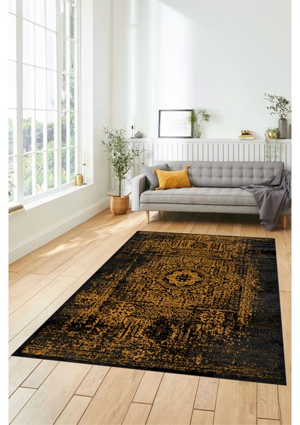 Renkli Klasik Desen Dijital Kaymaz Taban Yıkanabilir Yolluk Mutfak Salon Halısı, Klasik-12-Sarı, fiyatları