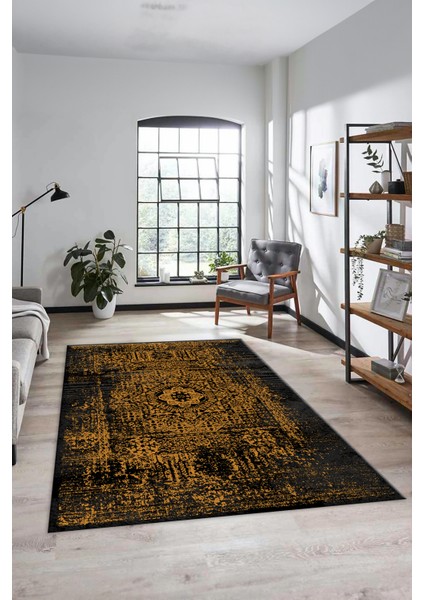 Renkli Klasik Desen Dijital Kaymaz Taban Yıkanabilir Yolluk Mutfak Salon Halısı, Klasik-12-Sarı, fırsatları