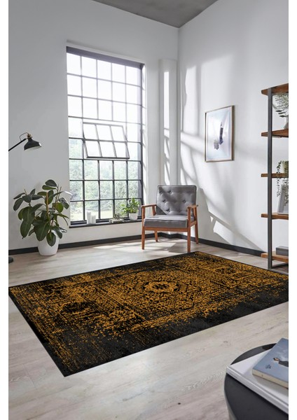 Renkli Klasik Desen Dijital Kaymaz Taban Yıkanabilir Yolluk Mutfak Salon Halısı, Klasik-12-Sarı, indirimleri