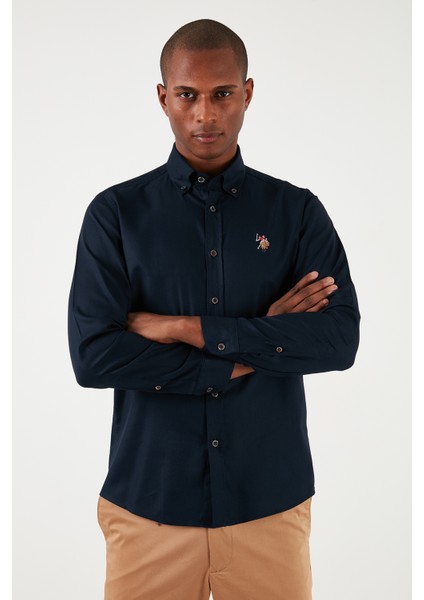 Düğmeli Yaka Pamuk Slim Fit Gömlek Erkek Gömlek G081SZ0041826727 fiyatları