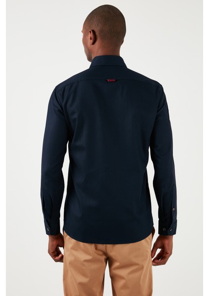 Düğmeli Yaka Pamuk Slim Fit Gömlek Erkek Gömlek G081SZ0041826727 fırsatları
