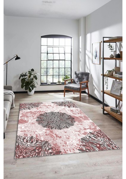 Şık Klasik Desen Dijital Kaymaz Taban Yıkanabilir Yolluk Mutfak Salon Halısı, Klasik-19-Pembe, fiyatları
