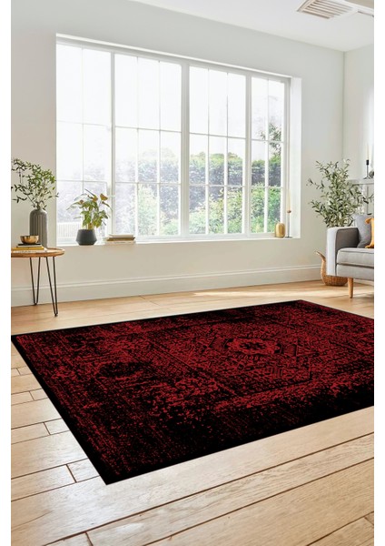 Renkli Klasik Desen Dijital Kaymaz Taban Yıkanabilir Yolluk Mutfak Salon Halısı, Klasik-12-Bordo, modelleri