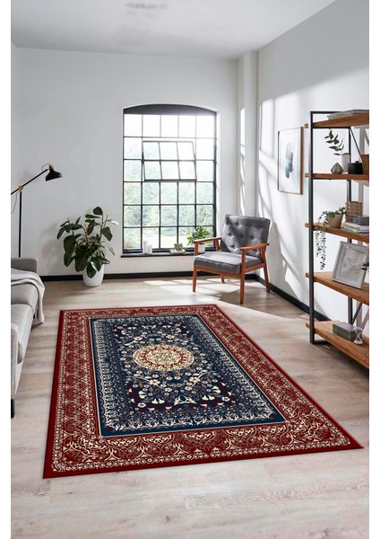 Şık Klasik Desen Dijital Kaymaz Taban Yıkanabilir Yolluk Mutfak Salon Halısı, Klasik-14-Bordo, fırsatları